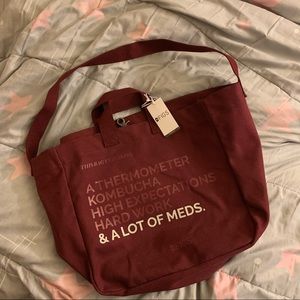 Burgundy FIGS Canvas Bag